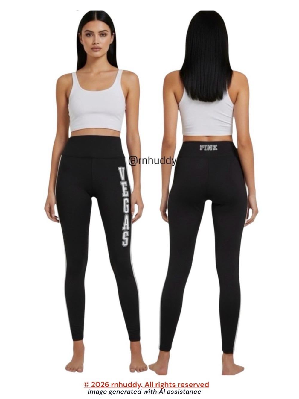 NWT VS Pink M Vegas yoga high waist ankle leggings